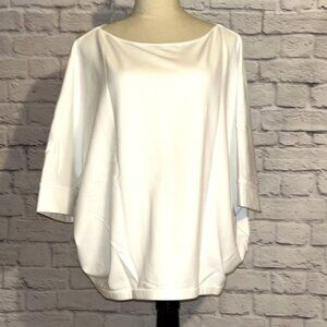 Lafayette 148 New York White Pullover Top Nwt XL